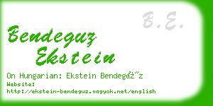 bendeguz ekstein business card